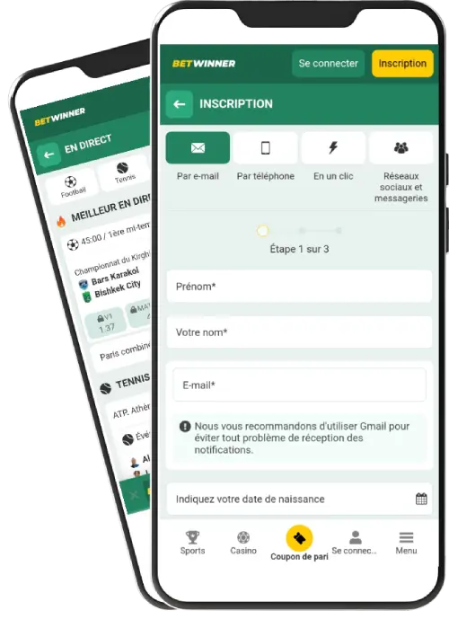 Créer ton profil sur Betwinner