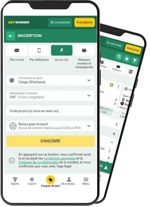 Inscription Betwinner express