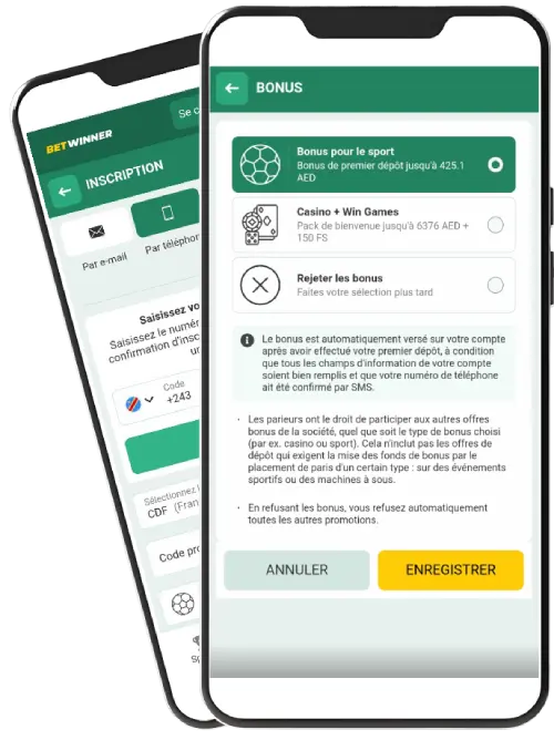 Activer ton bonus lors de l’inscription Betwinner